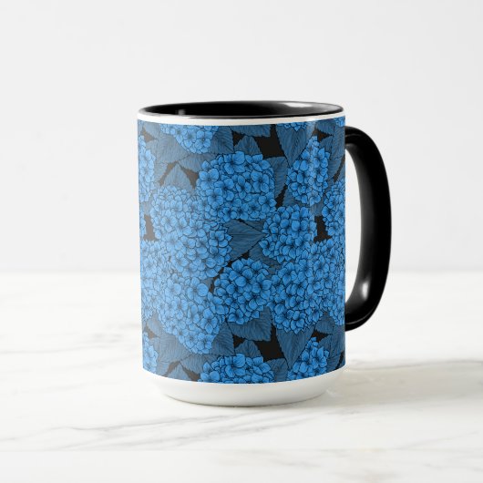 Mug Hydrangée bleue (Devant droit)