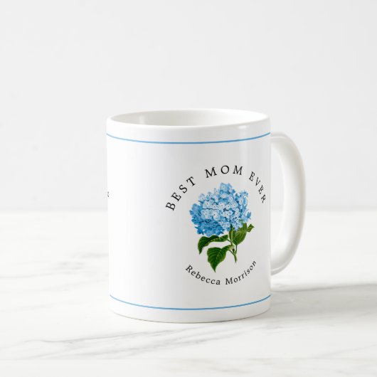 Mug Hydrangée Bleue Grand millénaire (Devant droit)