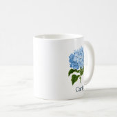 Mug Hydrangée bleue personnalisée (Devant droit)