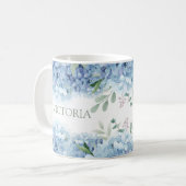 Mug Hydrangée florale personnalisée (Devant gauche)