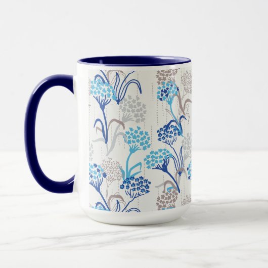 Mug Hydrangée légère et aérée Motif floral (Gauche)