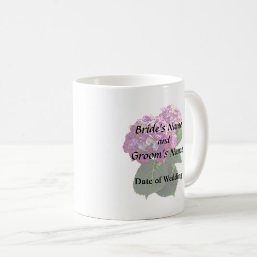 Mug Hydrangée rose (Devant droit)