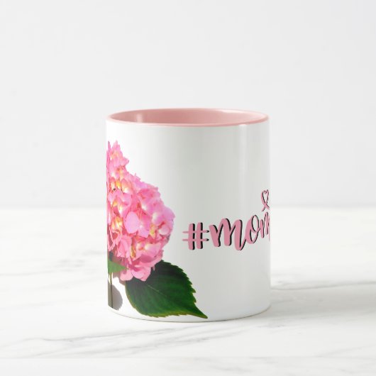 Mug Hydrangée rose rose fleur rose (Centre)