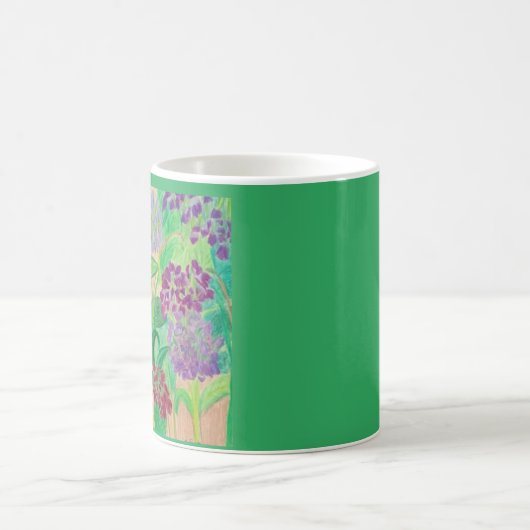 Mug hydrangée violette, fleurs de jardin (Centre)