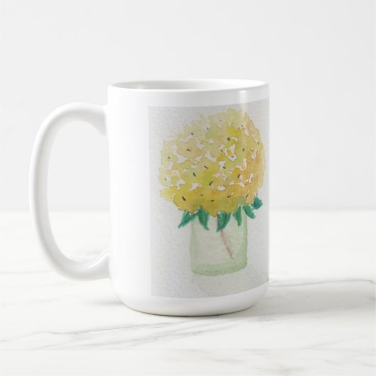 Mug Hydrangées jaunes dans un vase (Gauche)