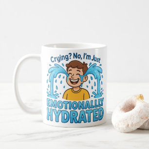 Mug Hydraté Émotionnellement Dessin Animé Drôle Qui Pl
