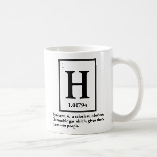Mug hydrogène - un gaz qui se transforme en personnes
