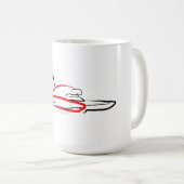 Mug Hydroplane 01 Noir et Rouge (Devant droit)