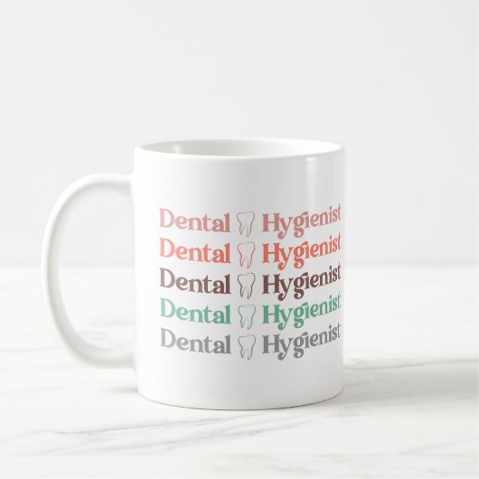 Mug Hygiéniste dentaire | RDH Dentist Dentist Cadeaux (Gauche)