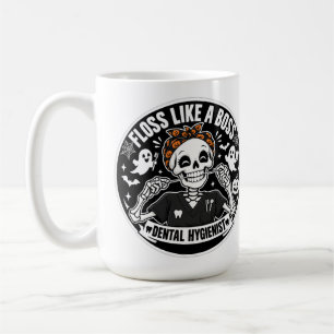 Mug Hygiéniste dentaire squelette d'Halloween
