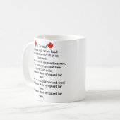 Mug Hymne canadien et feuille d'érable (Devant gauche)