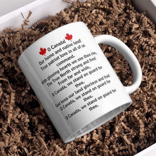 Mug Hymne canadien et feuille d'érable