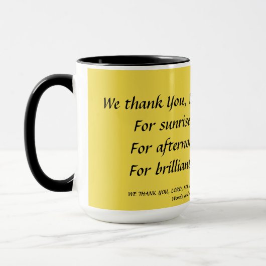 Mug Hymne de thanksgiving (Gauche)