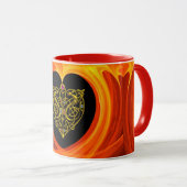 Mug HYPER VALENTINE, BOUTEILLE DE CELTIQUE OR COEUR Or (Devant droit)
