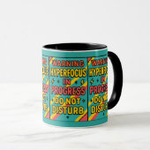 Mug Hyperfocus en cours Ne pas déranger ADHD Profondeu (Devant droit)