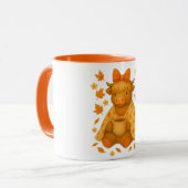 Mug Hyturtle Fall Highland Cow with Maple Leaves Coffe (Devant gauche)