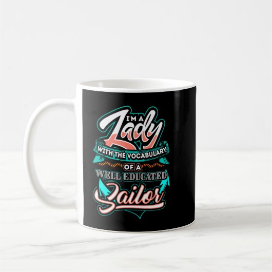 Mug I39 ; m une dame avec le vocabulaire d'une bonne é (Gauche)