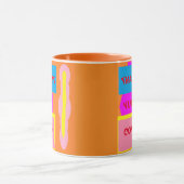 Mug I Adore it Loisir Goûter it Café logo rose bleu (Centre)