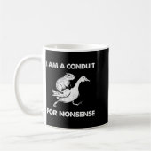 Mug I Am A Conduit For Nonsense Capybara Goose Meme (Gauche)