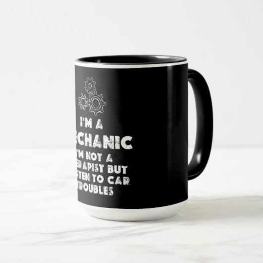 Mug I Am A Mechanic Drôle citations (Devant droit)