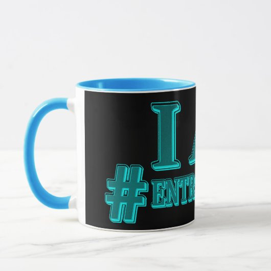 Mug "I AM ENTREPRENEUR" Conception d'expression. Comma (Gauche)