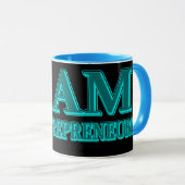 Mug "I AM ENTREPRENEUR" Conception d'expression. Comma (Devant droit)