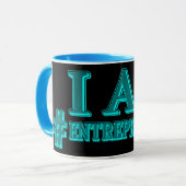 Mug "I AM ENTREPRENEUR" Conception d'expression. Comma (Devant gauche)