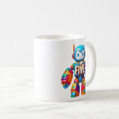 Mug I Am Five Robot for Kids 5Anniversaire Technologie (Devant droit)