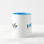 Mug I Aqua de garçons de coeur (Centre)