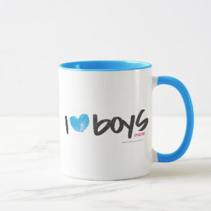 Mug I Aqua de garçons de coeur