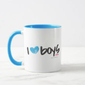 Mug I Aqua de garçons de coeur (Gauche)