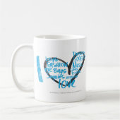 Mug I Aqua de graffiti de coeur (Gauche)