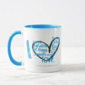 Mug I Aqua de graffiti de coeur (Gauche)