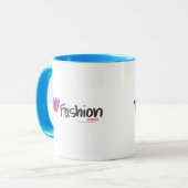 Mug I Aqua de mode de coeur (Devant gauche)