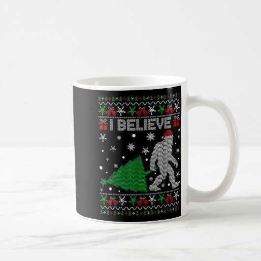 Mug I Believe Big Foot Sasquatch Christmas  (Droite)