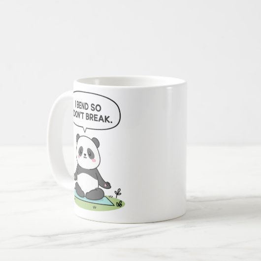 Mug “I Bend So I Don’t Break” panda design (Devant gauche)