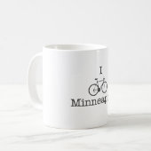 Mug I Bike Minneapolis - Texte noir (Devant gauche)