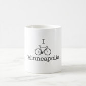 Mug I Bike Minneapolis - Texte noir (Centre)