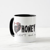 Mug I blaireau de miel de coeur (Devant gauche)