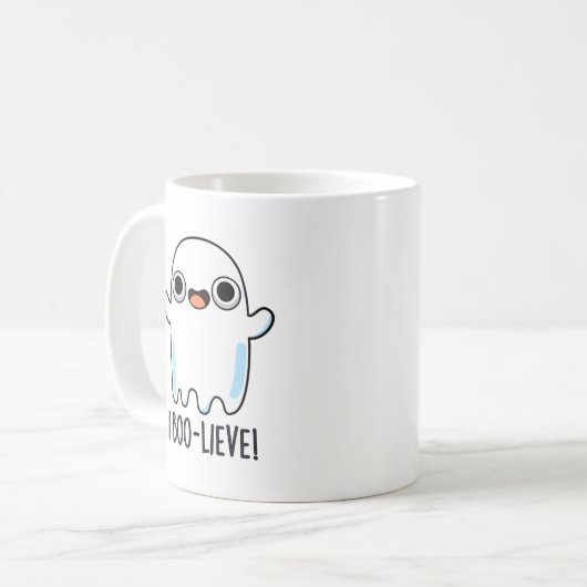 Mug I Boo-lieve Funny Positive Ghost Pun (Devant gauche)