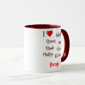 Mug 'I ♥ Boys' (Devant droit)