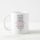 Mug I came I saw I Forgot Funny 30th Birthday gift (Gauche)