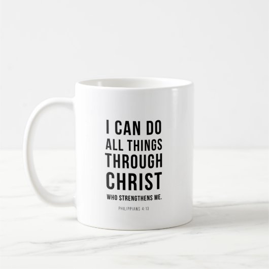 Mug I Can Do All Things Philippians 4:13 (Gauche)