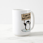 Mug “I can’t fly but I still try” cute penguin (Devant droit)