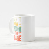 Mug I Can't I Have Plans In The Garage, Funny Car Mech (Devant gauche)