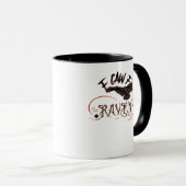 Mug I Caw The Raven Gothic Art Horror Classic Retro (Devant droit)
