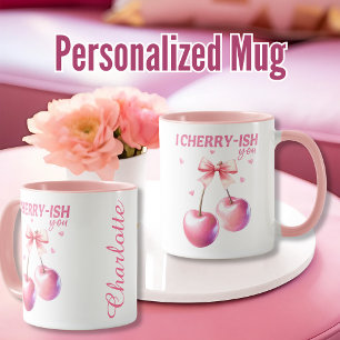 Mug "I Cherry-ish You" Gif de Saint-Valentin personnal