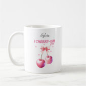 Mug I Cherryish You Funny Cherry Pun personnalisable (Gauche)