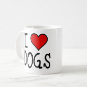 Mug I chiens de coeur (Devant gauche)