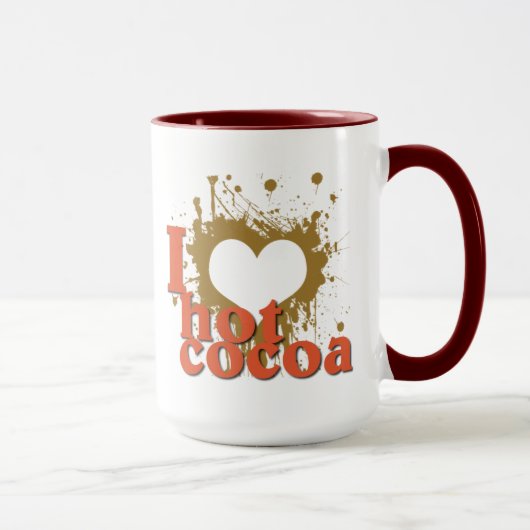 Mug I Coeur (Amour) cacao chaud (Droite)